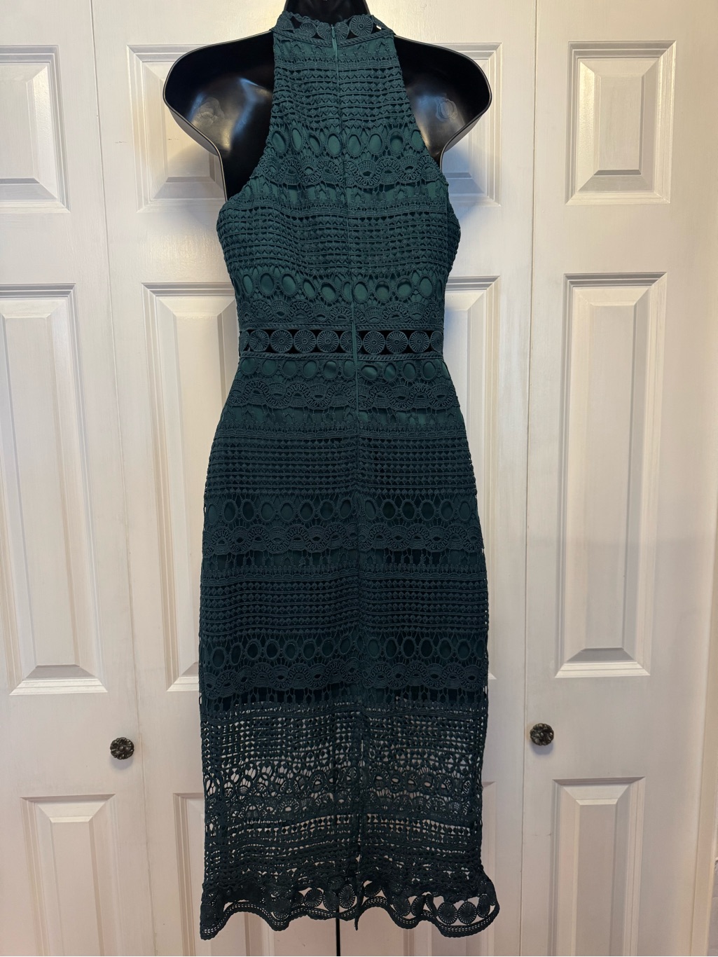 Twosisters The Label Rivers Midi Dress Emerald Green Lace Nwt Sz Us 4 Au 8 — image 6 of 8